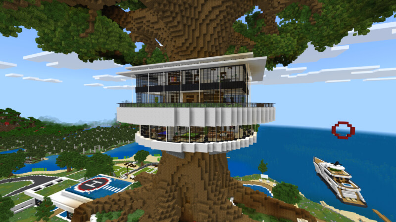 Modern Tree Mansion by CrackedCubes