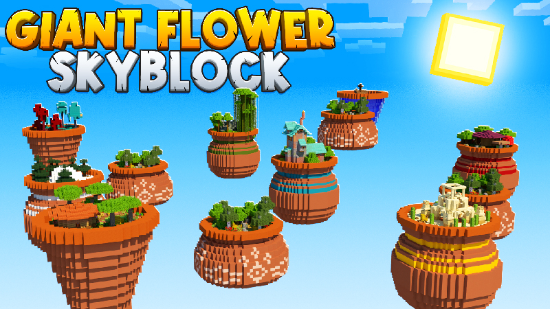 Giant Flower Skyblock Key Art