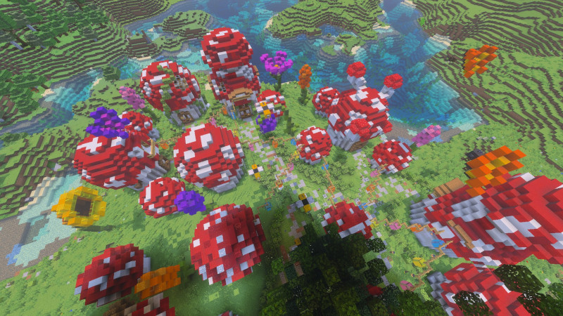Mushroom Village by Block Perfect Studios