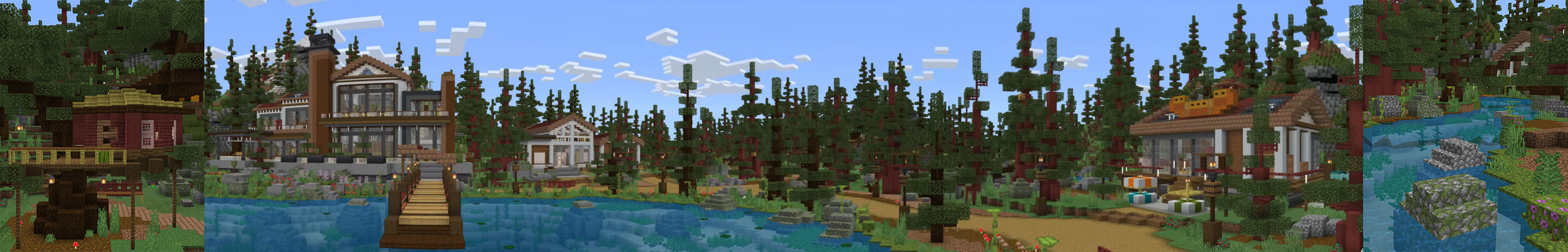Cherry Lake Cabin Panorama
