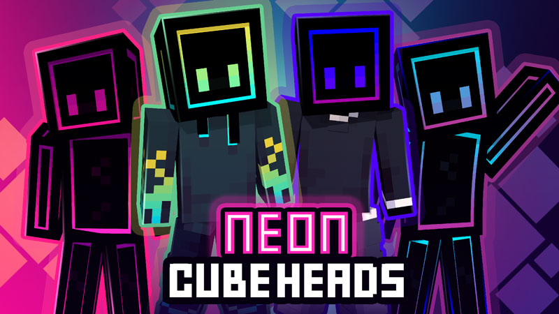 Neon Cube Heads Key Art