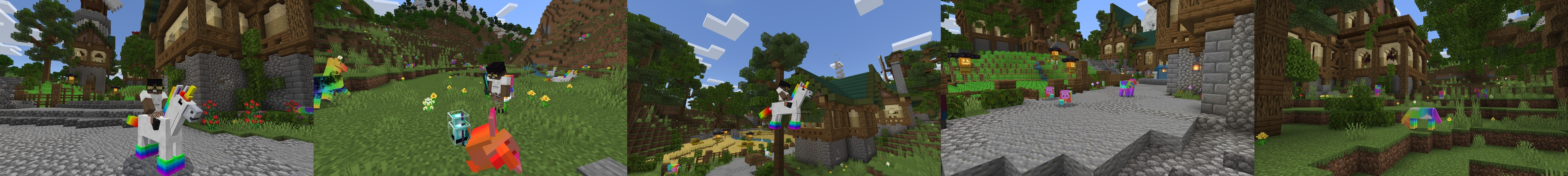 Rainbow Lucky Mobs Panorama