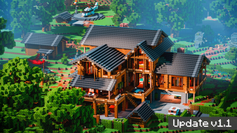 Rustic Log Mansion