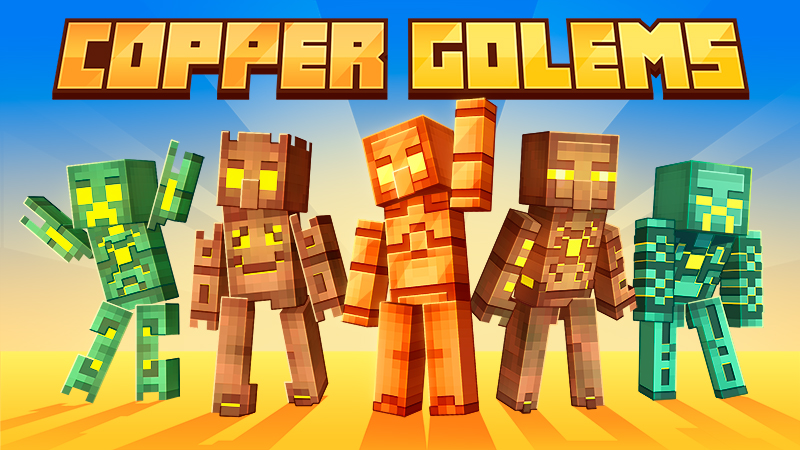 Copper Golems on the Minecraft Marketplace by 5 Frame Studios