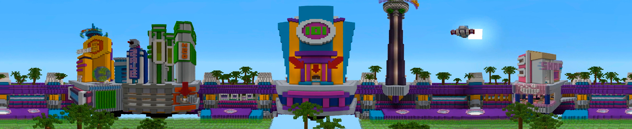 Skyblock Random Zombie Attack! Panorama
