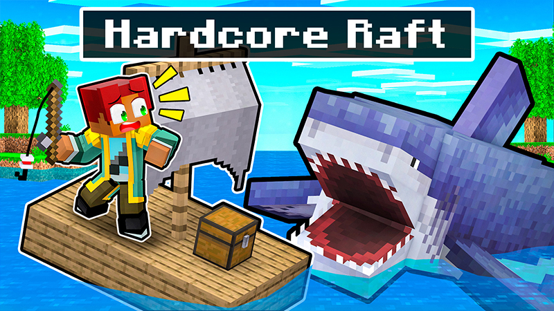 Hardcore Raft Survival Key Art