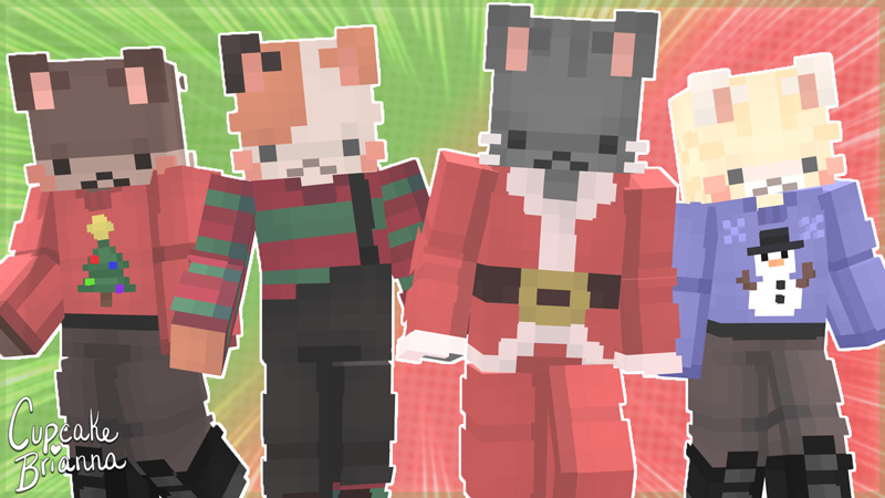 Christmas Cats Skin Pack on the Minecraft Marketplace by CupcakeBrianna