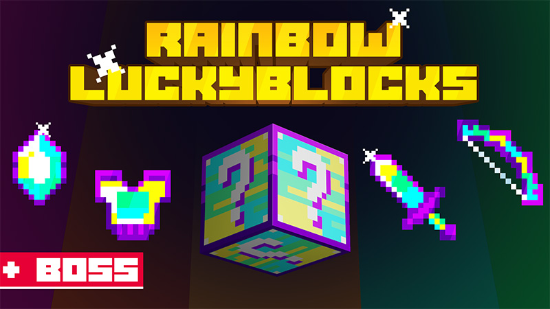 Rainbow LuckyBlocks Key Art