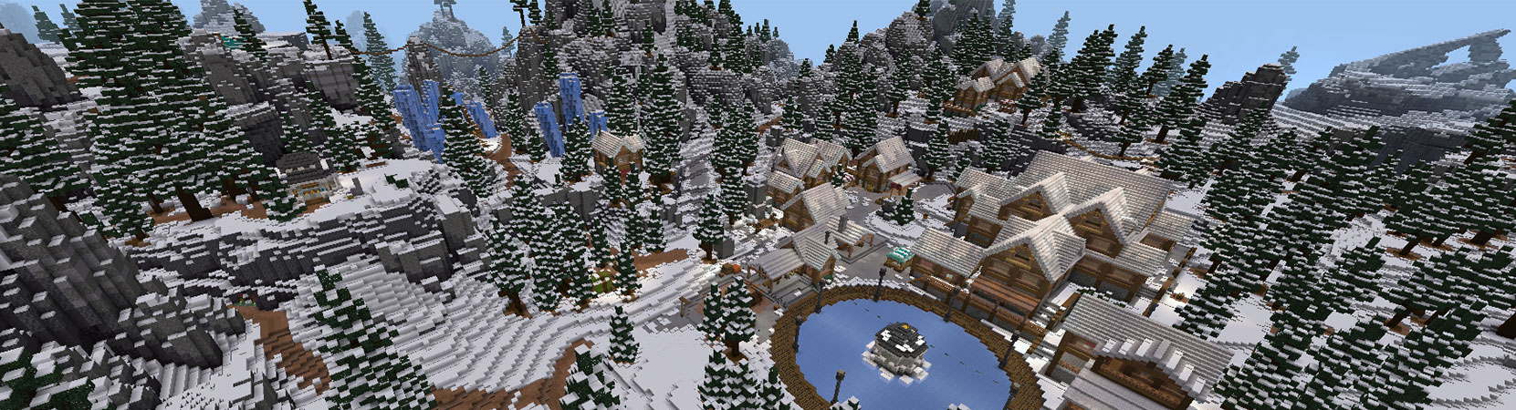 Winter in Snowpeak Village Panorama
