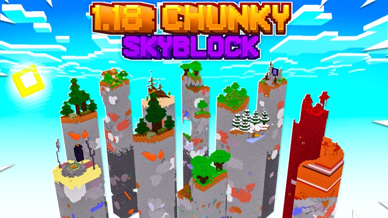 1.18 Chunky Skyblock Key Art