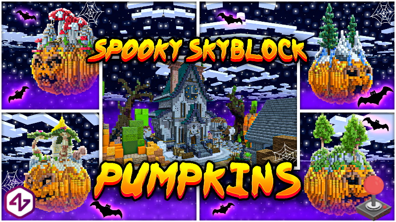 Spooky Skyblock Pumpkins Key Art