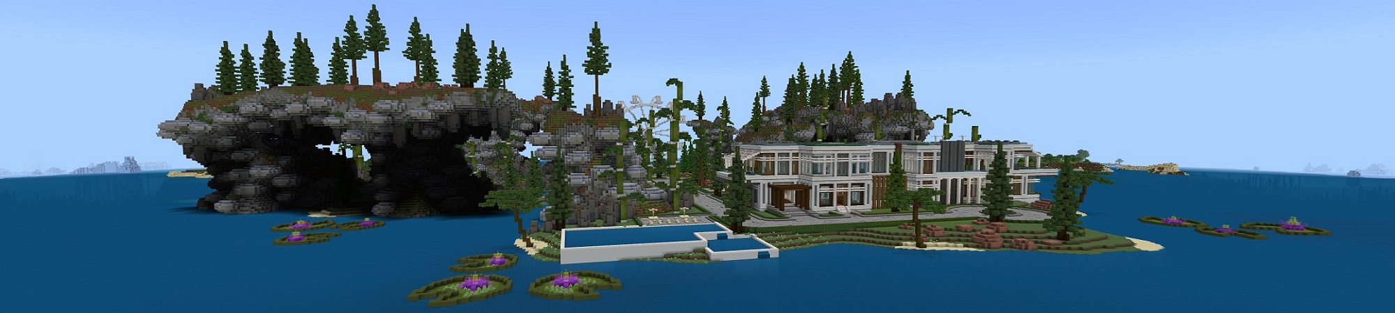 Island Party Mansion Panorama