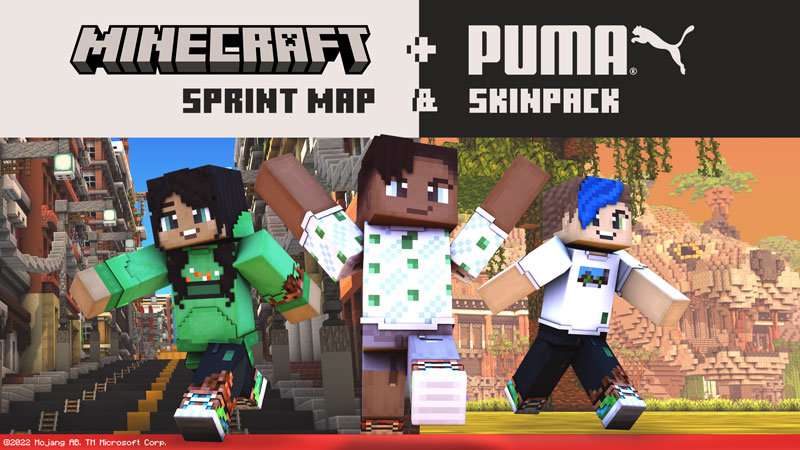 Minecraft X Puma: Sprint Dash Key Art