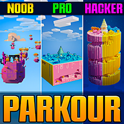 Noob vs Pro vs Hacker Parkour Pack Icon