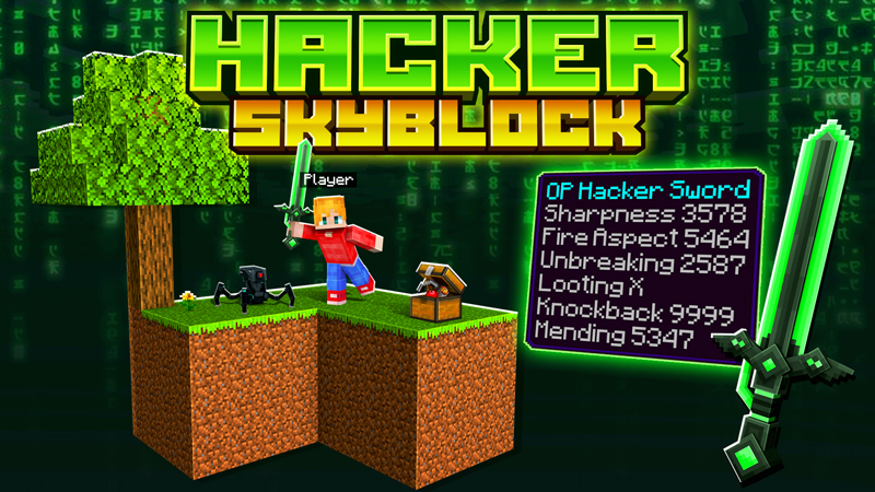 Hacker Skyblock Key Art