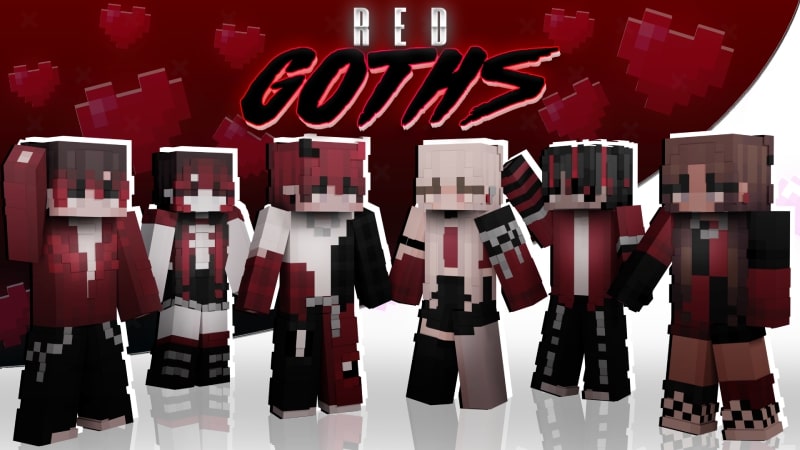 Red Goths on the Minecraft Marketplace by inPixel