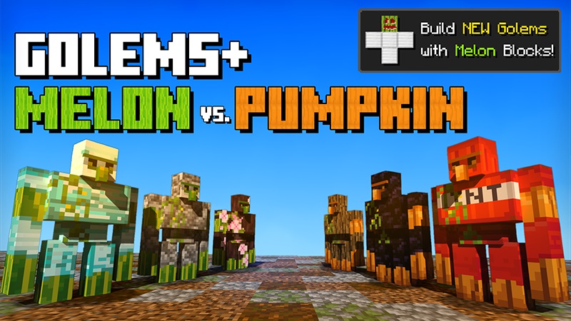 Golems+ Melon Vs. Pumpkin Key Art