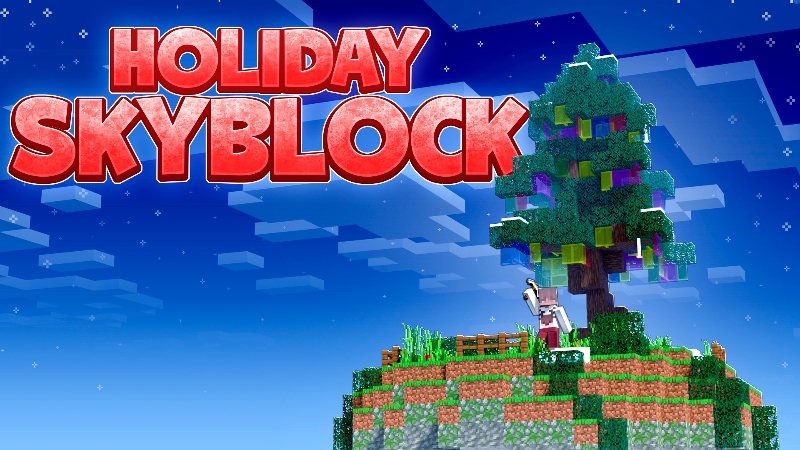 Holiday Skyblock Key Art