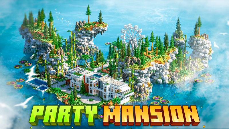 Island Party Mansion Key Art