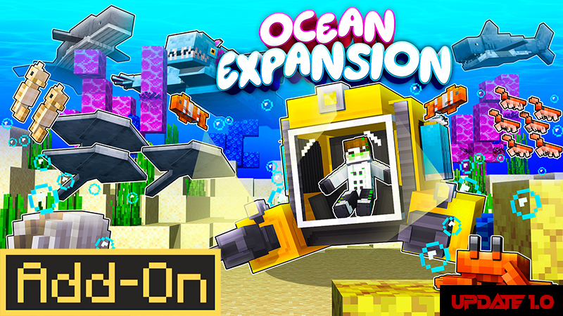 Ocean Expansion Add-On 1.0 on the Minecraft Marketplace by Hourglass Studios