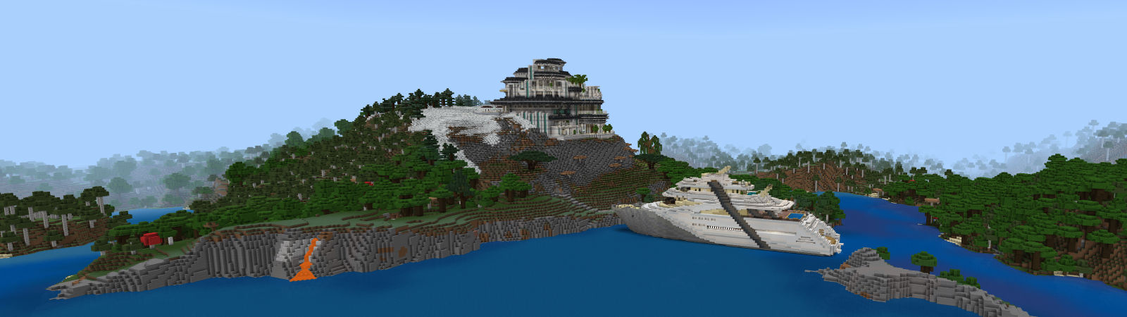 Cliffside Mansion Panorama