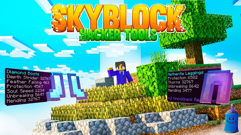 Skyblock Hacker Tools Key Art