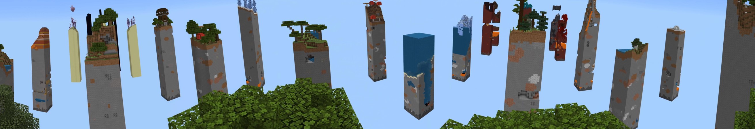 Skyblock Chunk Biomes Panorama