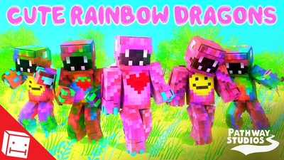 Cute Rainbow Dragons on the Minecraft Marketplace by Pathway Studios Cute Rainbow Dragons on the Minecraft Marketplace by Pathway Studios