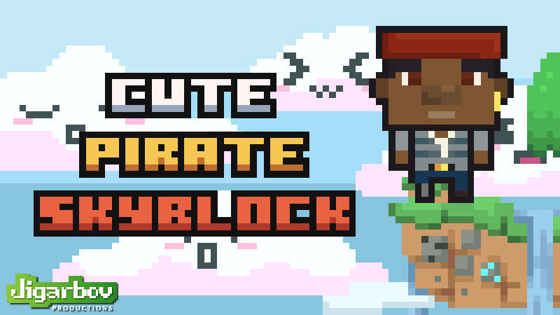 Cute Pirate Skyblock Key Art