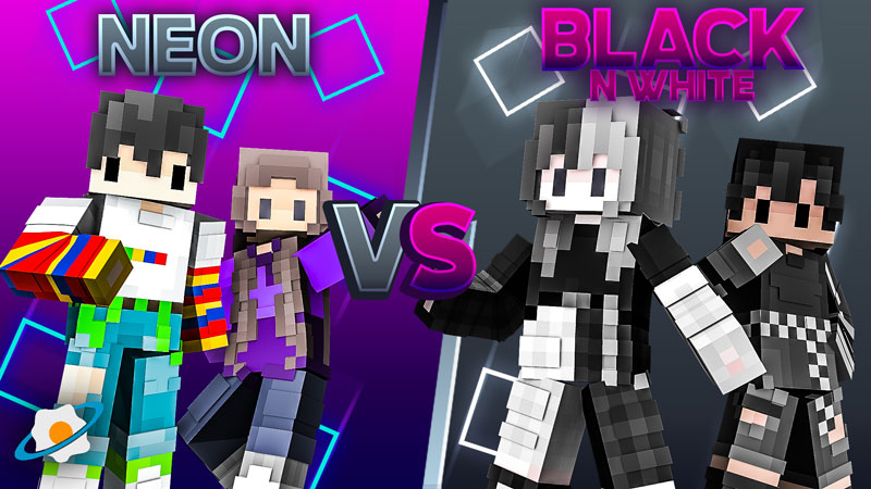 Neon vs Black and White Key Art