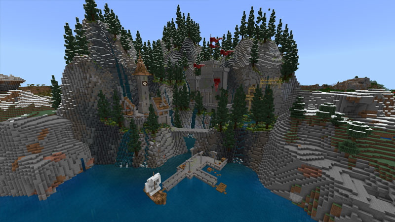 Waterfall Cliffs by CubeCraft Games (Minecraft Marketplace Map ...