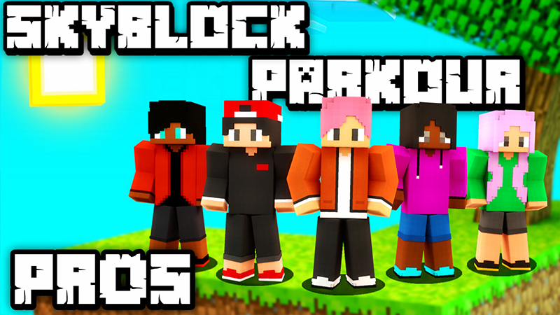 SkyBlock Parkour Pros Key Art