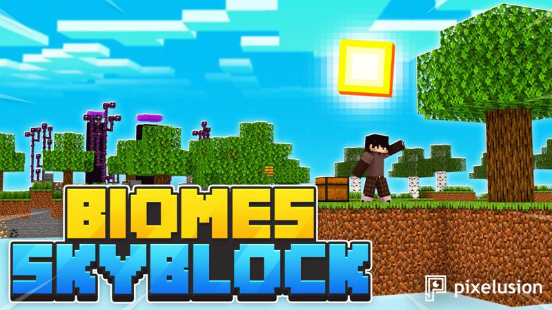 Biomes Skyblock Key Art