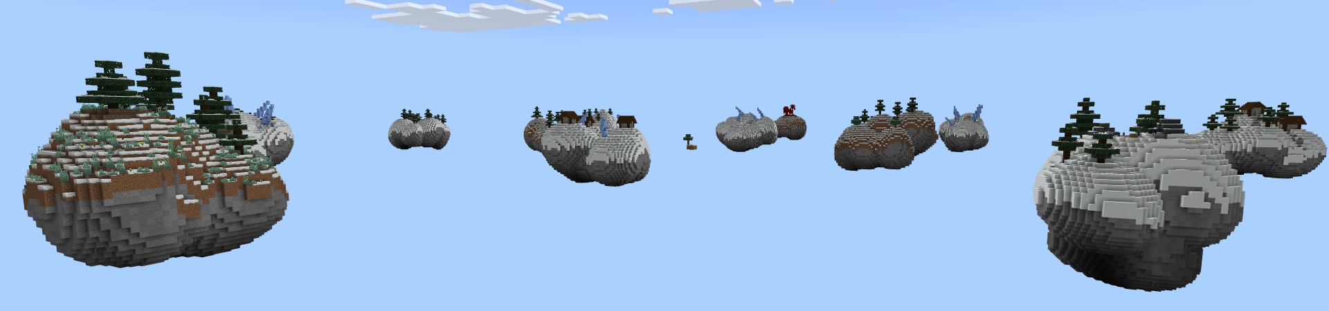 Mega Winter Skyblock Panorama