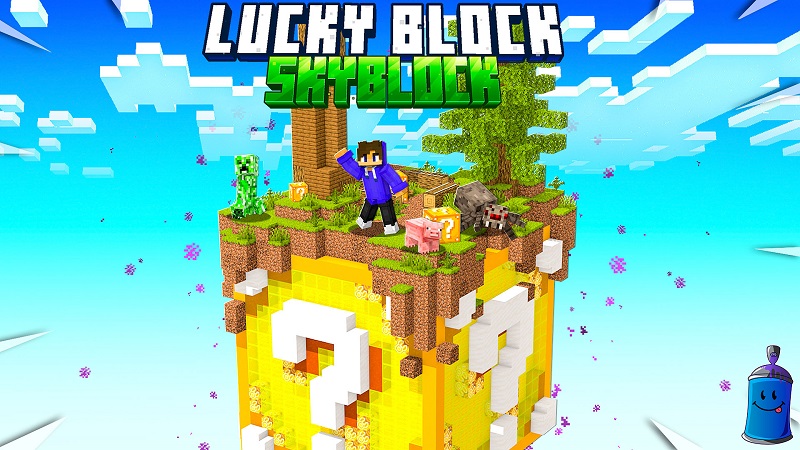 Lucky Block Skyblock Key Art