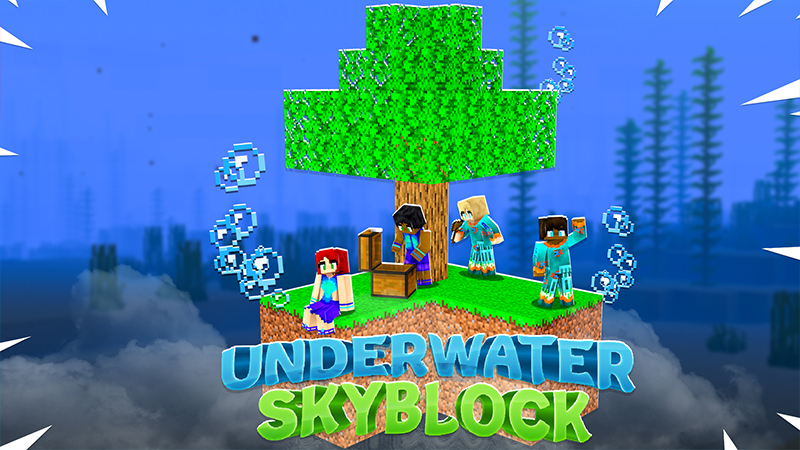 Underwater Skyblock Key Art