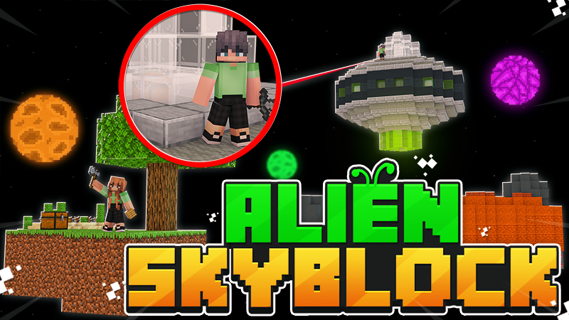 Alien Skyblock Key Art