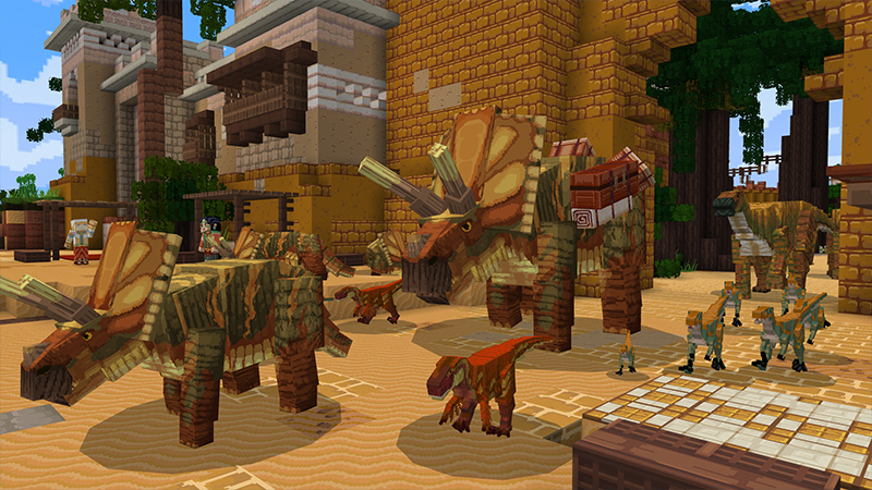 minecraft with dinosaurs