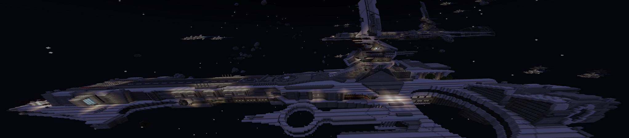 Lucky Skyblock Spaceship Panorama