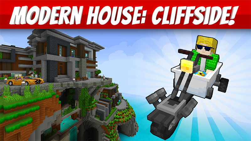 Modern House Cliffside In Minecraft Marketplace Minecraft