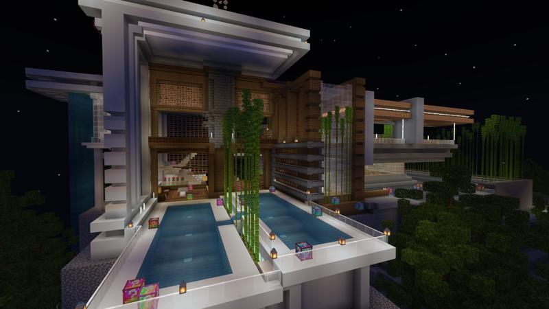 Lucky Skyblock Modern Mansion In Minecraft Marketplace Minecraft