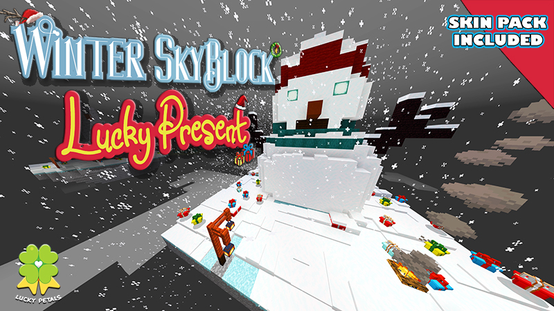 Winter SkyBlock Lucky Present Key Art