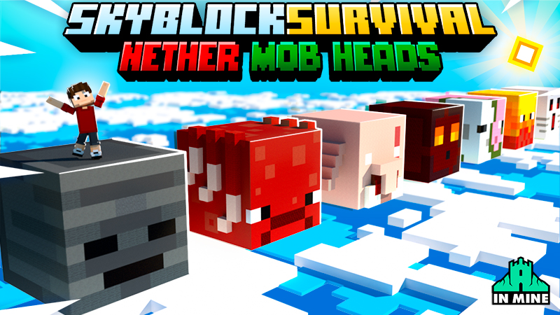 Skyblock Nether Mob Heads Key Art