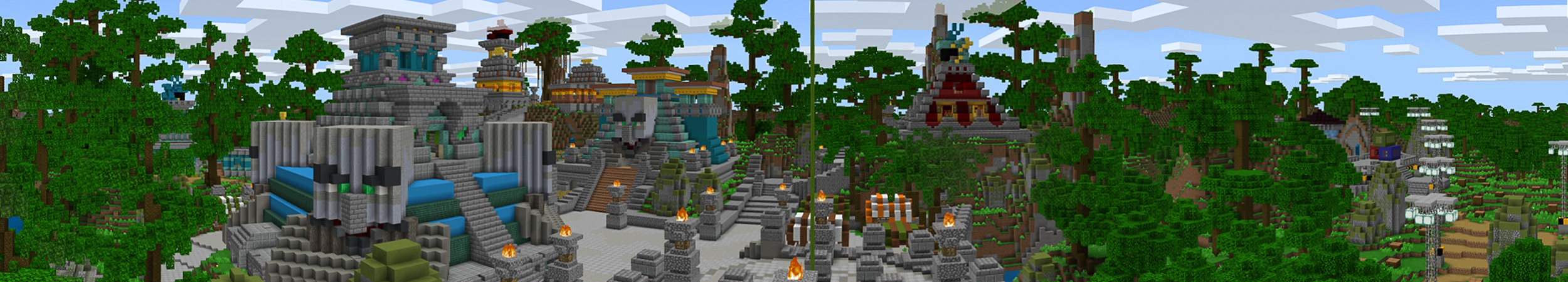 Lucky Block Temple Panorama