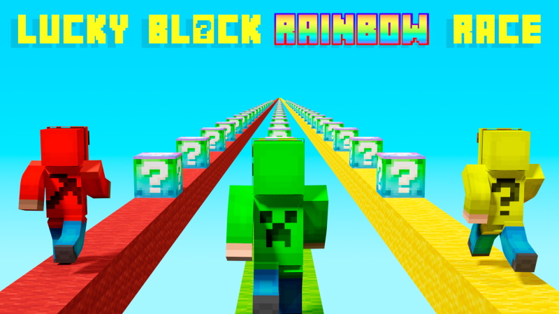 Lucky Block Rainbow Race Key Art