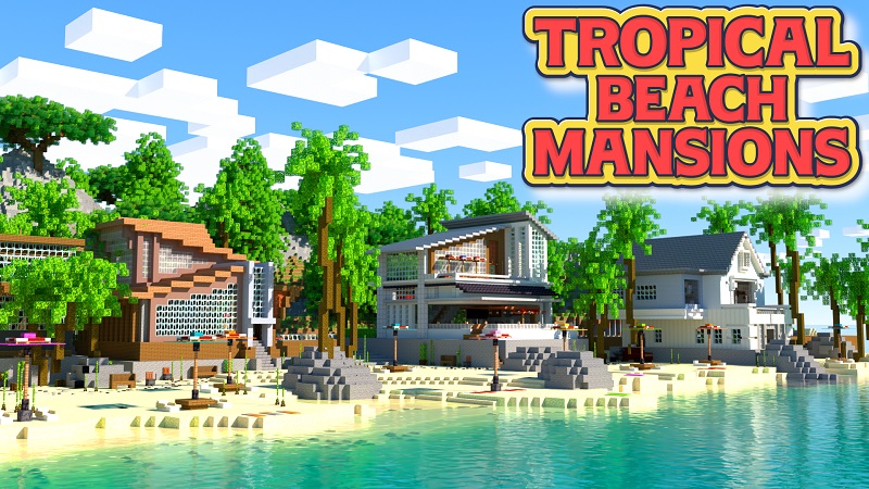 Tropical Beach Mansions Key Art