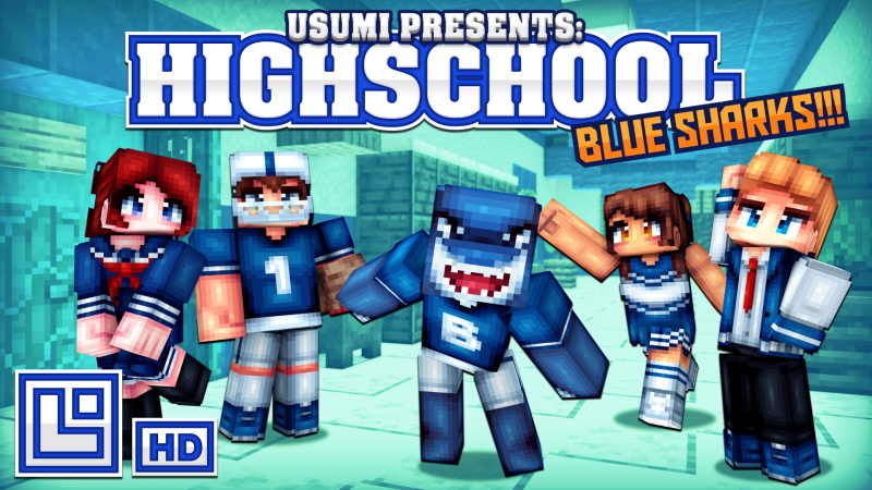 High School Blue Sharks! Key Art