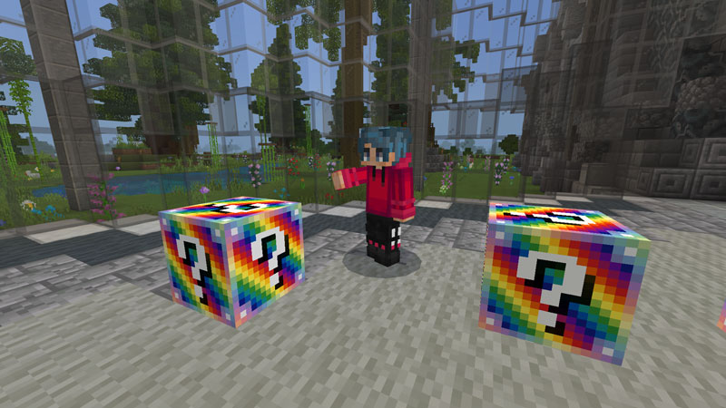 Rainbow World Lucky Block Race Map 1.12.2, 1.12 for Minecraft