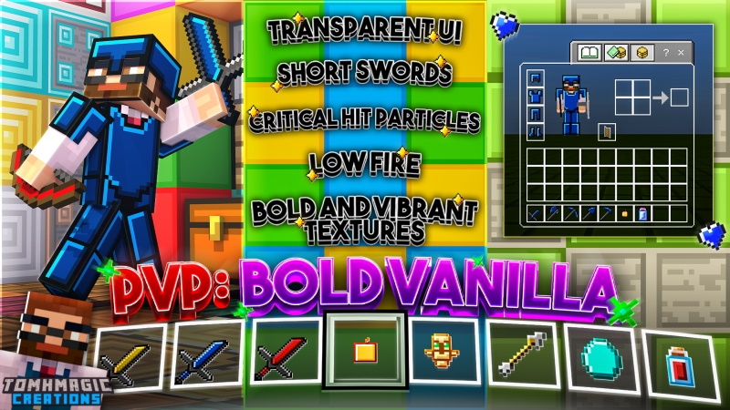 Pvp Bold Vanilla By Tomhmagic Creations Minecraft Marketplace Via Playthismap Com