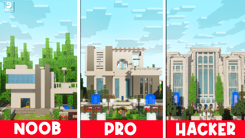 Mansion: Noob vs Pro vs Hacker